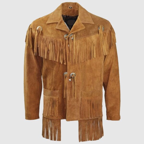 Cowboy Leather Jacket With Fringe